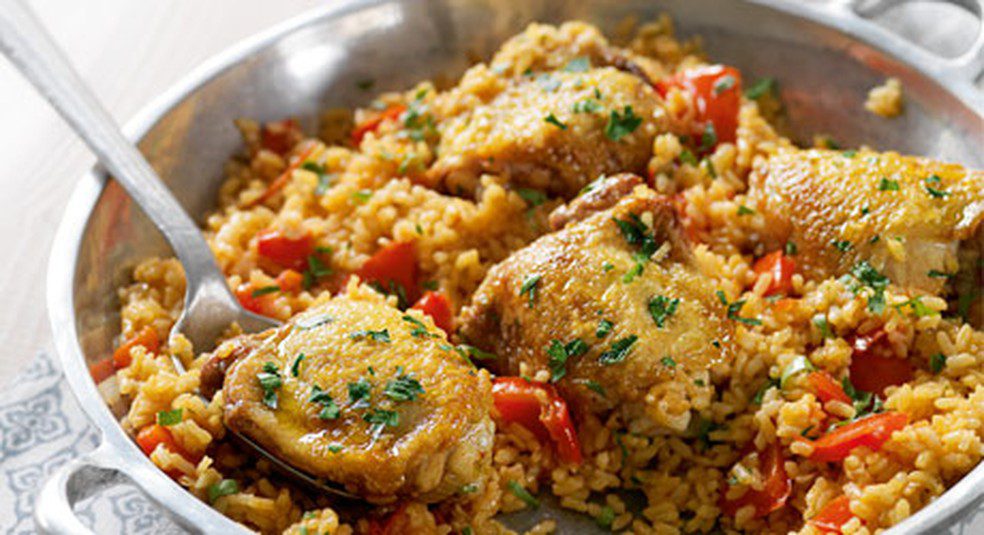arroz com frango