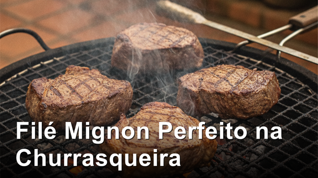 File mignon na churrasqueira com crosta dourada