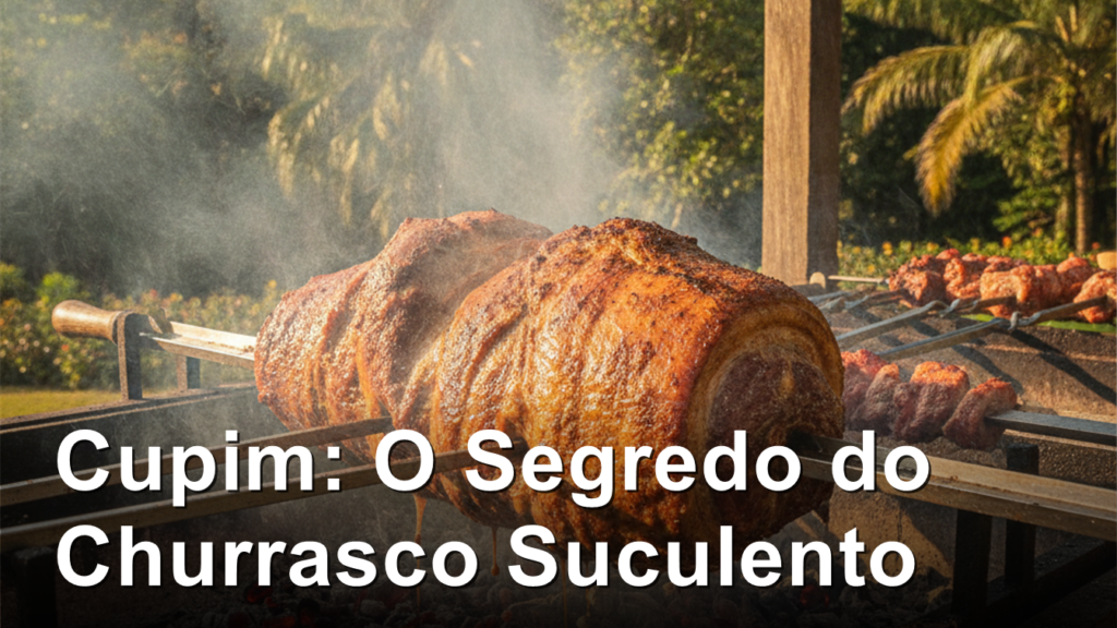 Cupim na churrasqueira dourado suculento