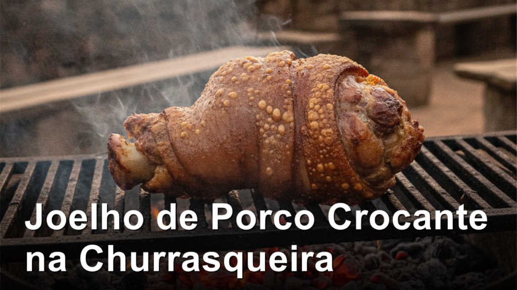 Joelho de porco crocante na churrasqueira