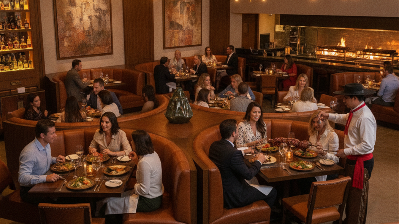 Churrascaria premium moderna no Brasil setembro 2026