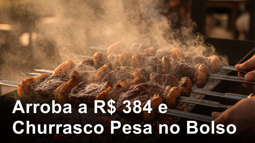 Espetinhos de picanha na brasa com fumaca