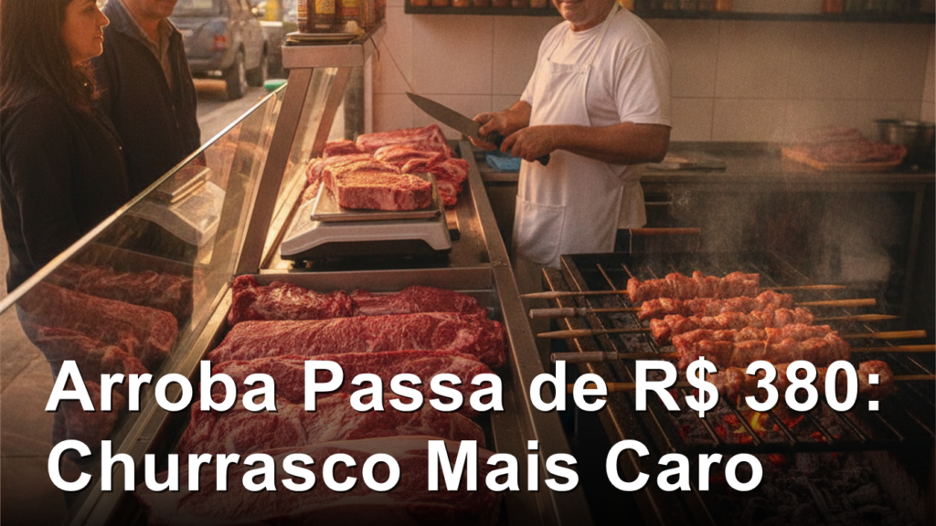 Churrasco com arroba do boi em alta